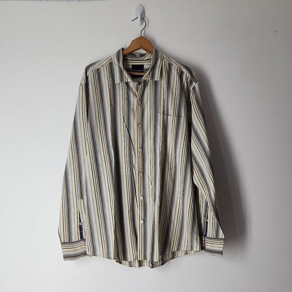 Tommy Bahama Other - Tommy Bahama button down long sleeves Pima Cotton men's shirt XL striped